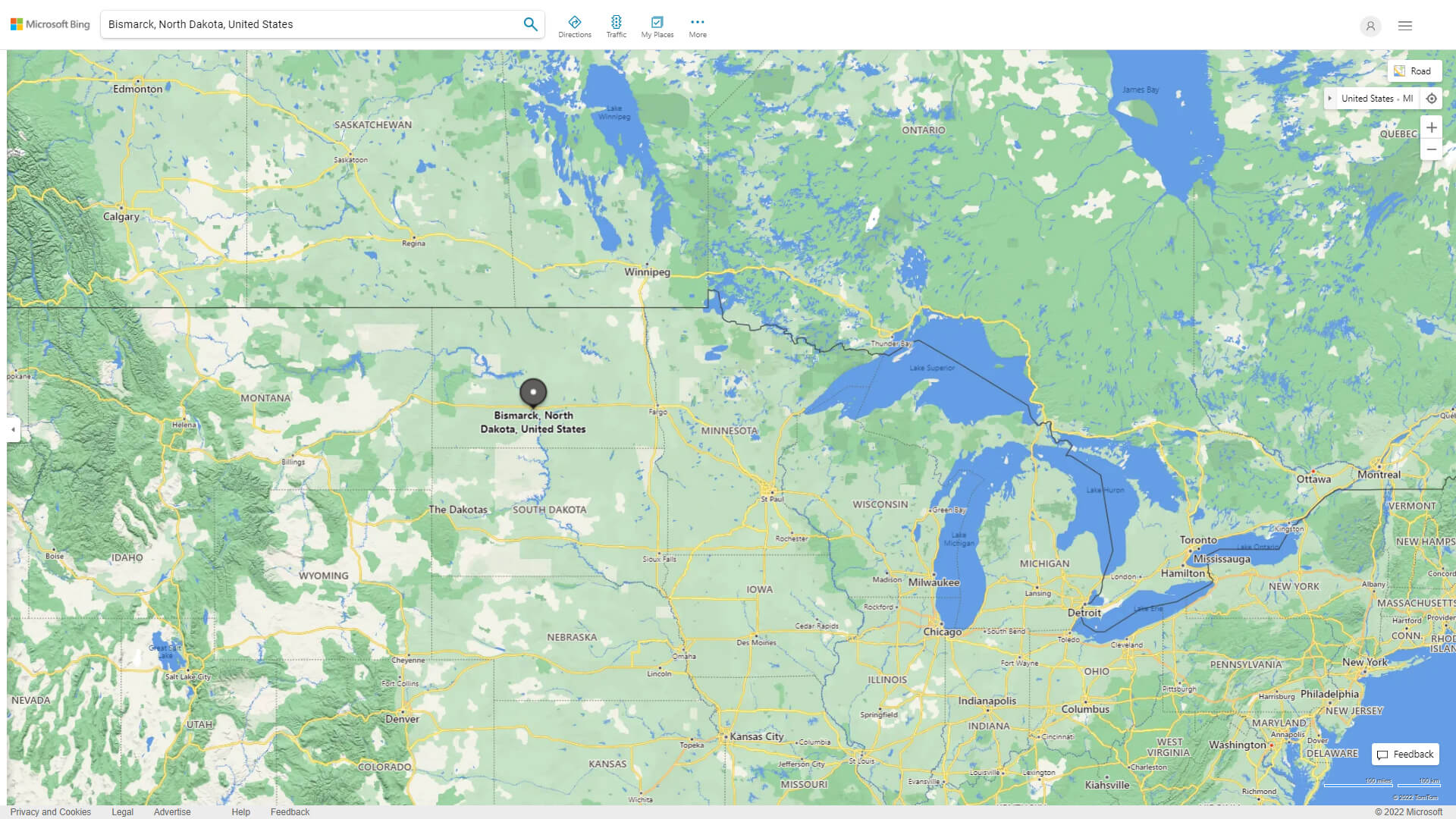 Bismarck Map North Dakota